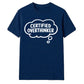 Funny Thought Bubble Certified Overthinker Unisex T-Shirt