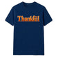 Glossy 3D block text thankful Thanksgiving Unisex T-Shirt