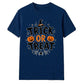 Spooky spider web text graphic Halloween Unisex t-shirt