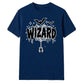 Spooky wizard cobweb bats graphic Halloween Unisex t-shirt