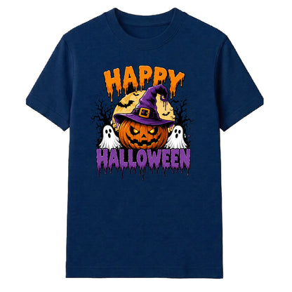 Witch hat pumpkin ghosts graphic Halloween Unisex t-shirt