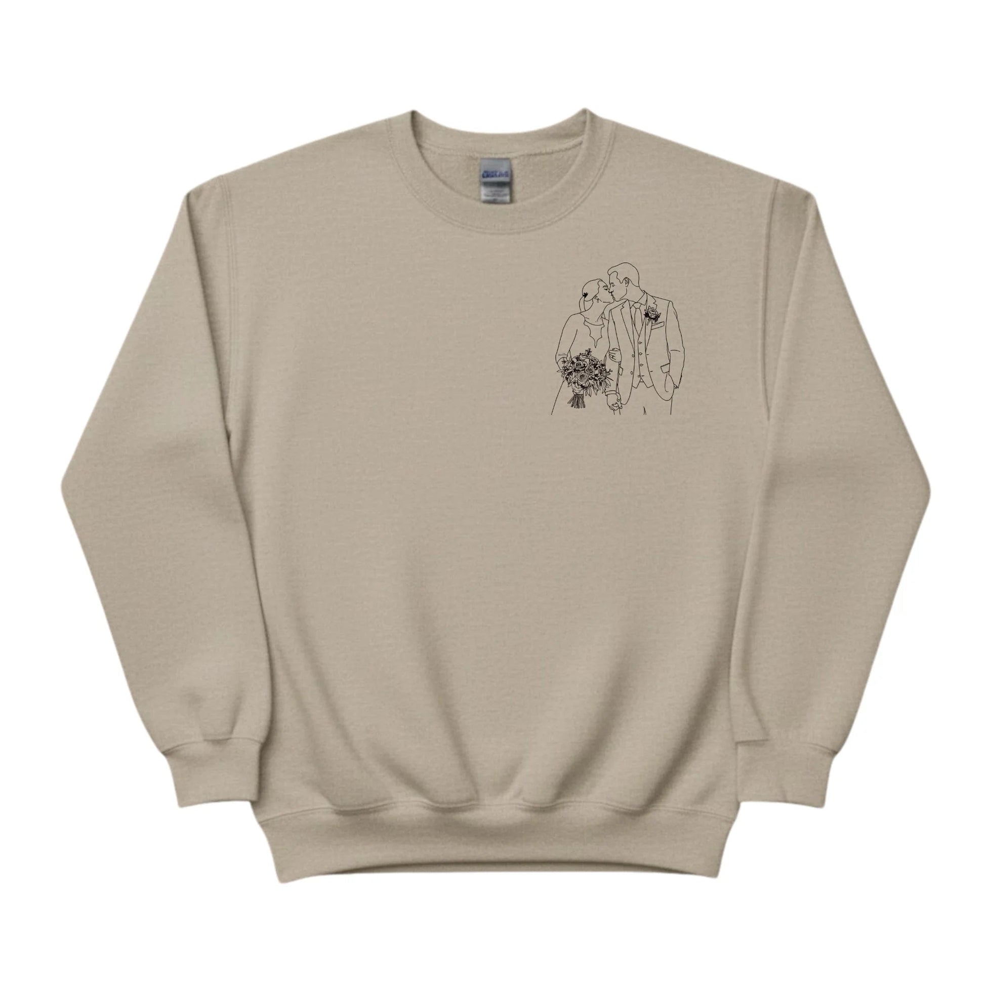 A Promise with Love Personalised Image Sketch Printed Sweatshirt - PW420