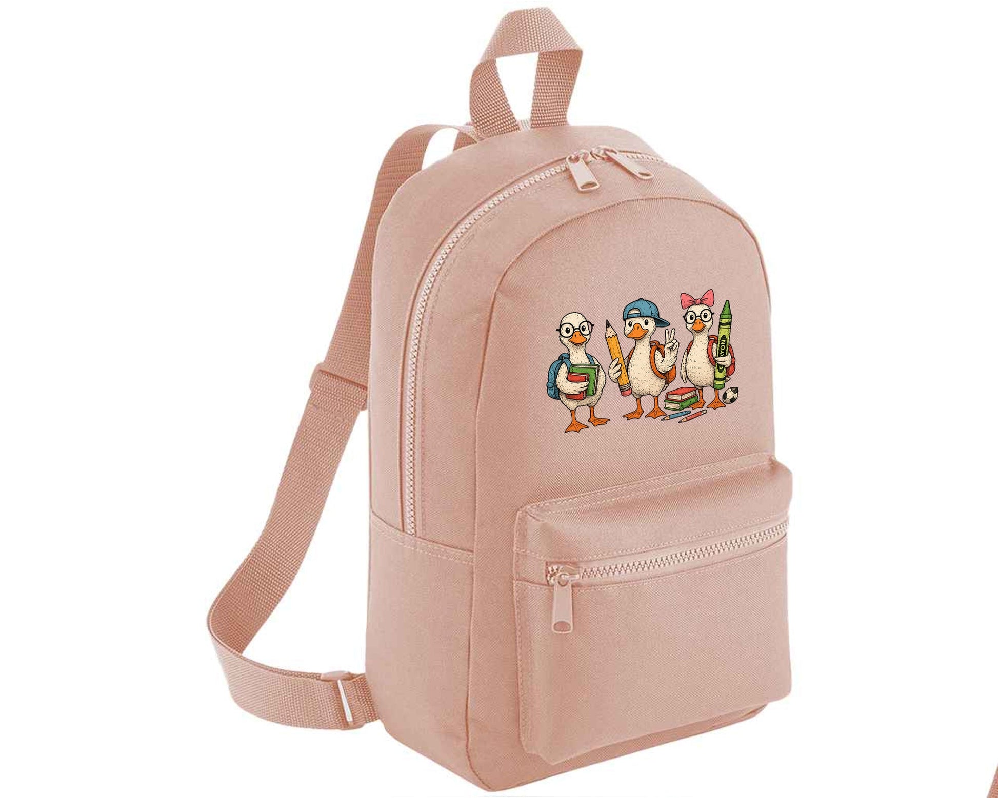Back To School Duck Backpack, Funny & Trendy Fashion School Bag For Kids, Perfect Gift For Duck Lovers M8486