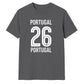 No 26 Portugal football tournament unisex t-shirt