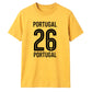 No 26 Portugal football tournament unisex t-shirt