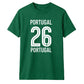 No 26 Portugal football tournament unisex t-shirt