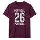 No 26 Portugal football tournament unisex t-shirt