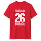 No 26 Portugal football tournament unisex t-shirt