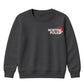 North Pole Santa Chest Graphic Christmas Kids Sweatshirt