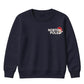 North Pole Santa Chest Graphic Christmas Kids Sweatshirt