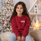 North Pole Santa Chest Graphic Christmas Kids Sweatshirt