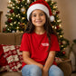 North Pole Santa Claus Chest Print Christmas Kids T-Shirt