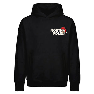 North Pole Santa Hat Graphic Christmas Oversized Hoodie