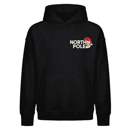North Pole Santa Hat Graphic Christmas Oversized Hoodie