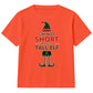 Not Short Just A Tall Elf Graphic Christmas Kids T-Shirt
