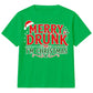 Novelty Merry Drunk Graphic Quote Christmas Kids T-Shirt