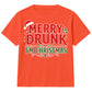Novelty Merry Drunk Graphic Quote Christmas Kids T-Shirt