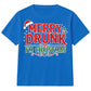 Novelty Merry Drunk Graphic Quote Christmas Kids T-Shirt
