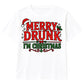 Novelty Merry Drunk Graphic Quote Christmas Kids T-Shirt
