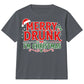 Novelty Merry Drunk Graphic Quote Christmas Kids T-Shirt