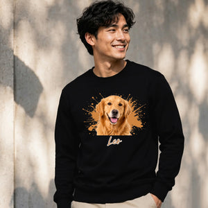 Novelty Splat Graphic Personalised Pet Unisex Sweatshirt