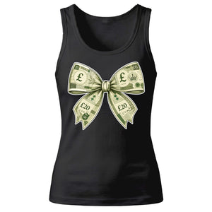 Novelty Twenty Pound Banknote Money Bow Ladies Tank Top