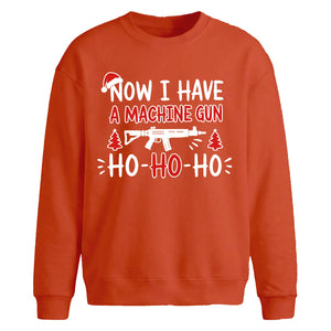 Now I Have A Machine Gun Art Christmas Oversized Sweatshirt