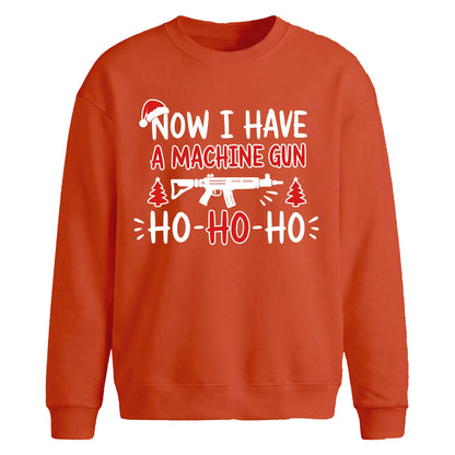 Now I Have A Machine Gun Art Christmas Oversized Sweatshirt