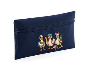 Back To School Funny 3 Ducks Pencil Case, Cute & Quirky Storage For Kids And Students, 600D Polyester School Supplies Organizer M8486