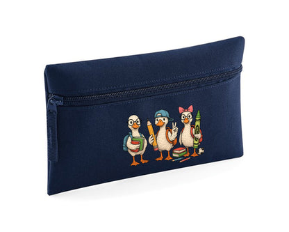 Back To School Funny 3 Ducks Pencil Case, Cute & Quirky Storage For Kids And Students, 600D Polyester School Supplies Organizer M8486
