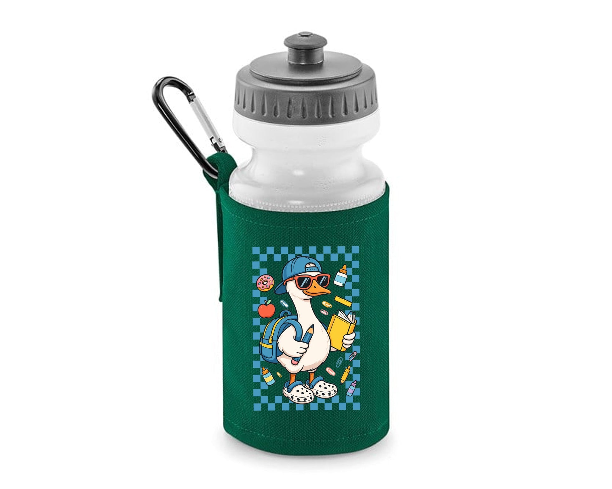 Back To School Water Bottle For Kids, Cute Duck Design, 500ml BPA Free & Spill-Proof For Preschool & Elementary Soft Water Bottle M8480