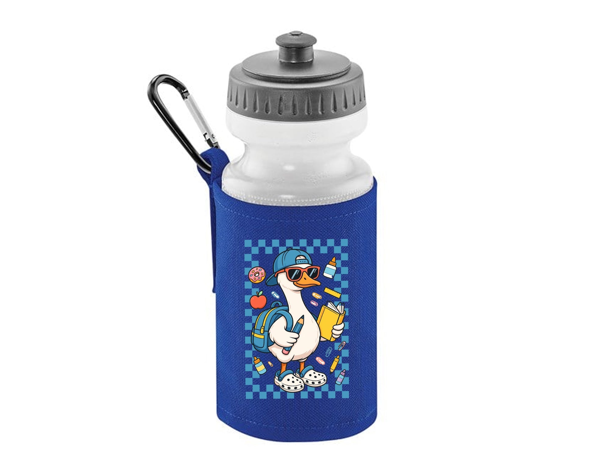 Back To School Water Bottle For Kids, Cute Duck Design, 500ml BPA Free & Spill-Proof For Preschool & Elementary Soft Water Bottle M8480