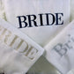 Bride Sweatshirt, Wifey Embroidered Crewneck Jumper, Maid of Honour Hubby Jumper, Couple Matching Hen Do Bachelor Party Wedding Gift for Mrs