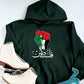 Palestine Arabic Calligraphy Hoodie, Palestine Fist Flag Printed Hoody, Free Palestine Protest Jumper, Freedom for Gaza Adults Matching Tops