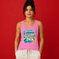 Ocean Waves I Need Vitamin Sea Coastal Graphic Ladies Tank Top