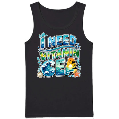 Ocean Waves I Need Vitamin Sea Coastal Graphic Men Tank Top