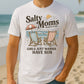 Salty Moms Beach Club Summer T-Shirt, Fun & Stylish Printed Classic Fit Tee, 100% Cotton Summer Shirt For Beach-Loving Moms M8437