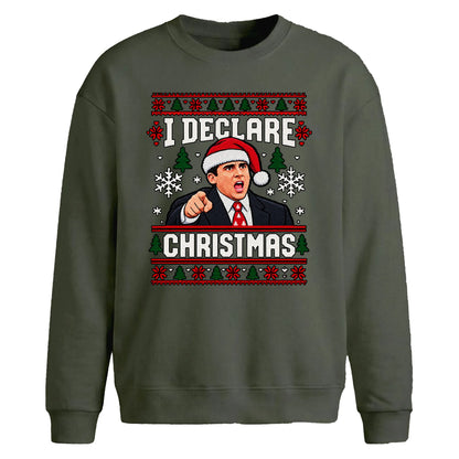 Office comedy quote ugly knit Christmas Oversized Sweatshirt