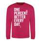 One Percent Better Every Day Graphic Unisex Sweatshirt