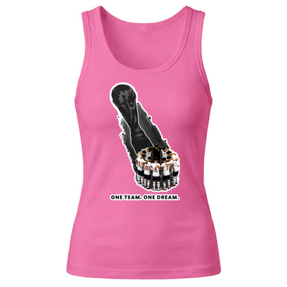 One Team One Dream Trophy Silhouette Ladies Tank Top