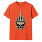 Edgy skeleton hand middle finger Halloween Unisex t-shirt
