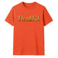 Glossy 3D block text thankful Thanksgiving Unisex T-Shirt