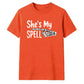 Skeleton hand spell quote graphic Halloween Unisex t-shirt