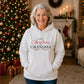 Our First Holiday As Grandma Christmas Oversized Hoodie