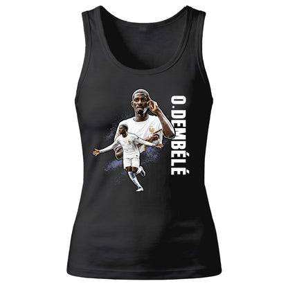 Ousmane Dembele France Football Graphic Ladies Tank Top