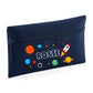 Space Rocket Kids Quadra Pencil Case with Custom Name