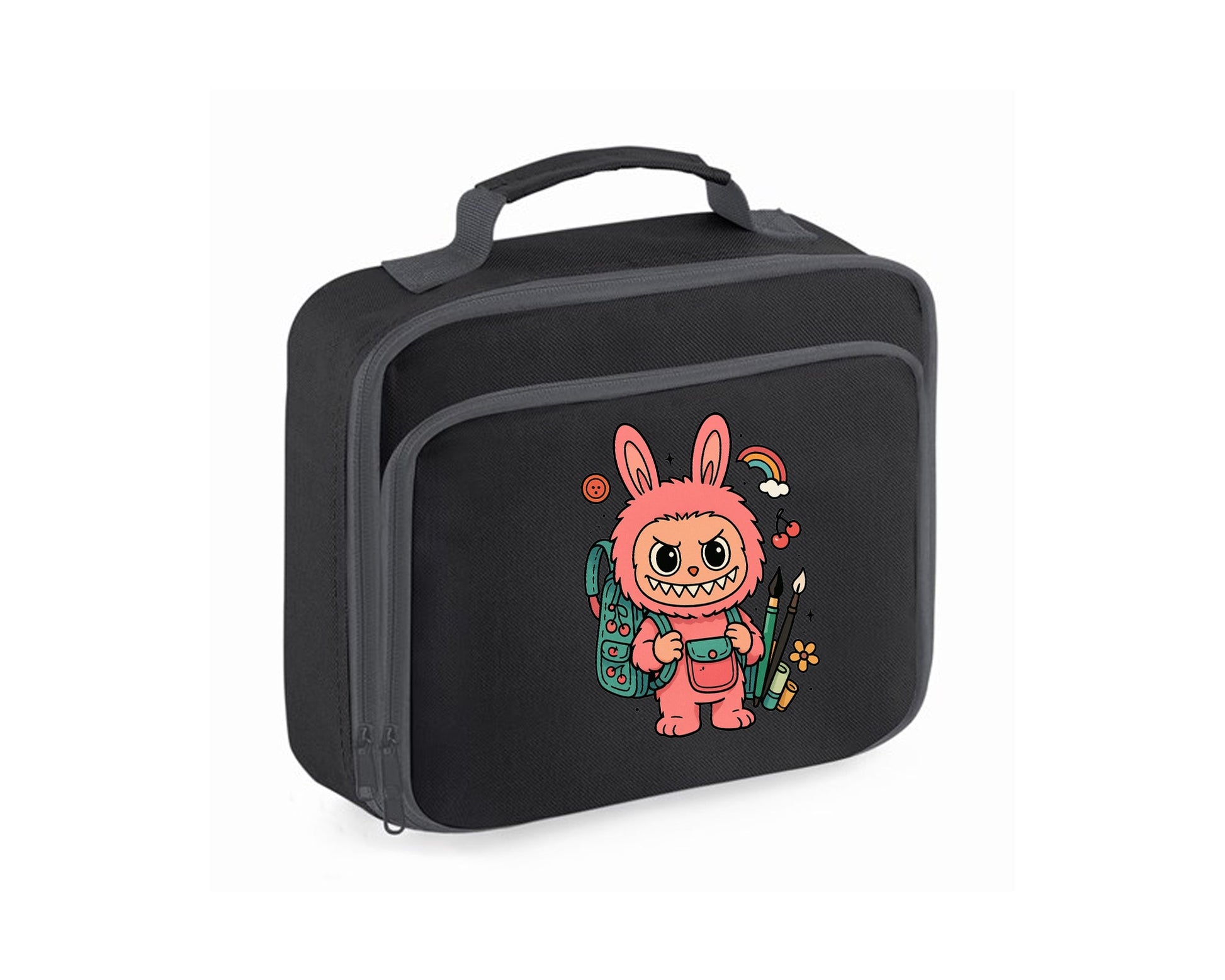 Back To School Kids Lunch Bag, Funny Adorable Labubu Design School Bag, Perfect For Insulated Lunch Bag M8481