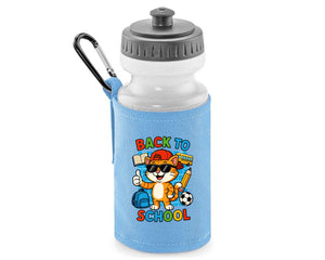 Back To School Water Bottle, Cute Cat Design For Girls & Kids, BPA-Free, Reusable & Leakproof, Perfect For Cat Lovers Water Bottle M8485