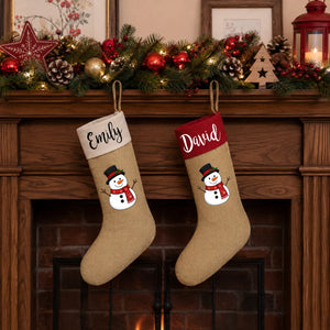Custom Snowman for Family Christmas Stocking