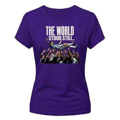 Lionel Messi World Stood Still Graphic Ladies T-Shirt